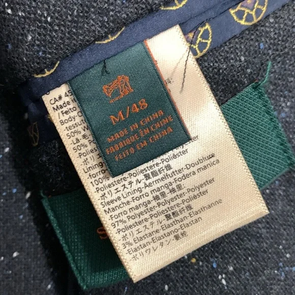 Scotch & Soda Black, Royal Blue, White Unlined Tweed 2 Button Sports Coat size M